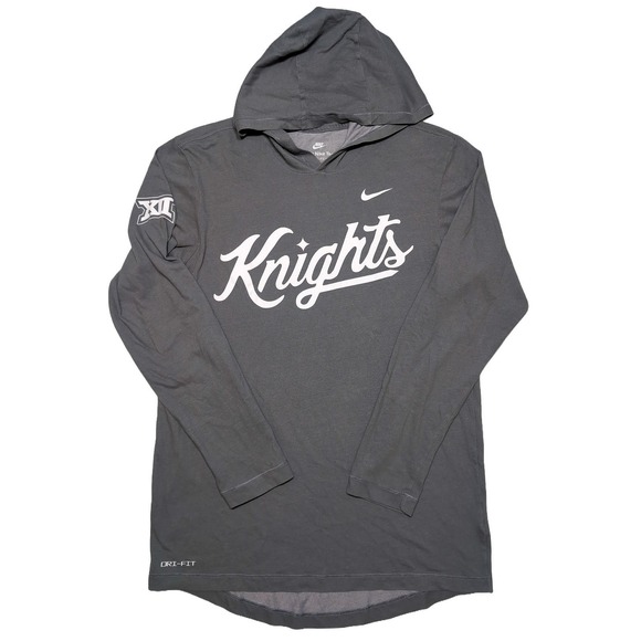Nike Other - NIKE UCF Knights Long Sleeve Hoodie Shirt Big 12 Script Logo Gray Men's Small S